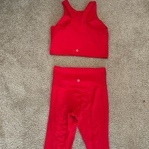 Ultra High Rise Elation Tight(xxs) +Yoga Top with built in sports bra (xs)